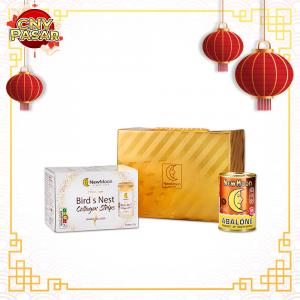 (CNY PASAR 2025) [New Moon Spring Gift Set] Premium South Africa Abalone (8pcs) 400g + Bird's Nest with Collagen Strips 150g x 6s